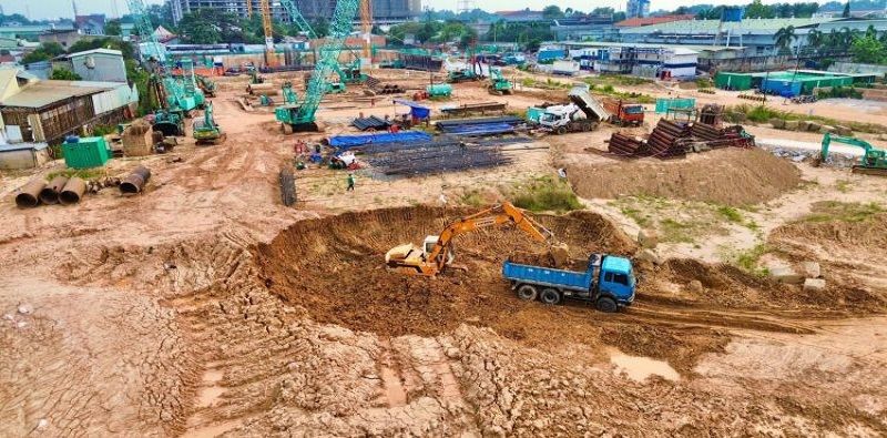 Tiến độ La Pura Gloria đang triển khai đến đâu rồi? 1 Toàn bộ công trường đã hoàn tất san lấp mặt bằng