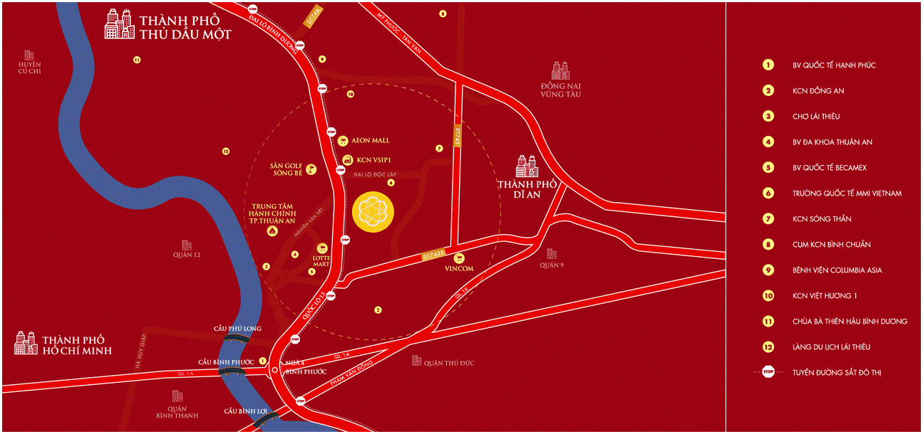 VỊ TRÍ LA PURA GLORIA TÂM ĐIỂM DI CHUYỂN